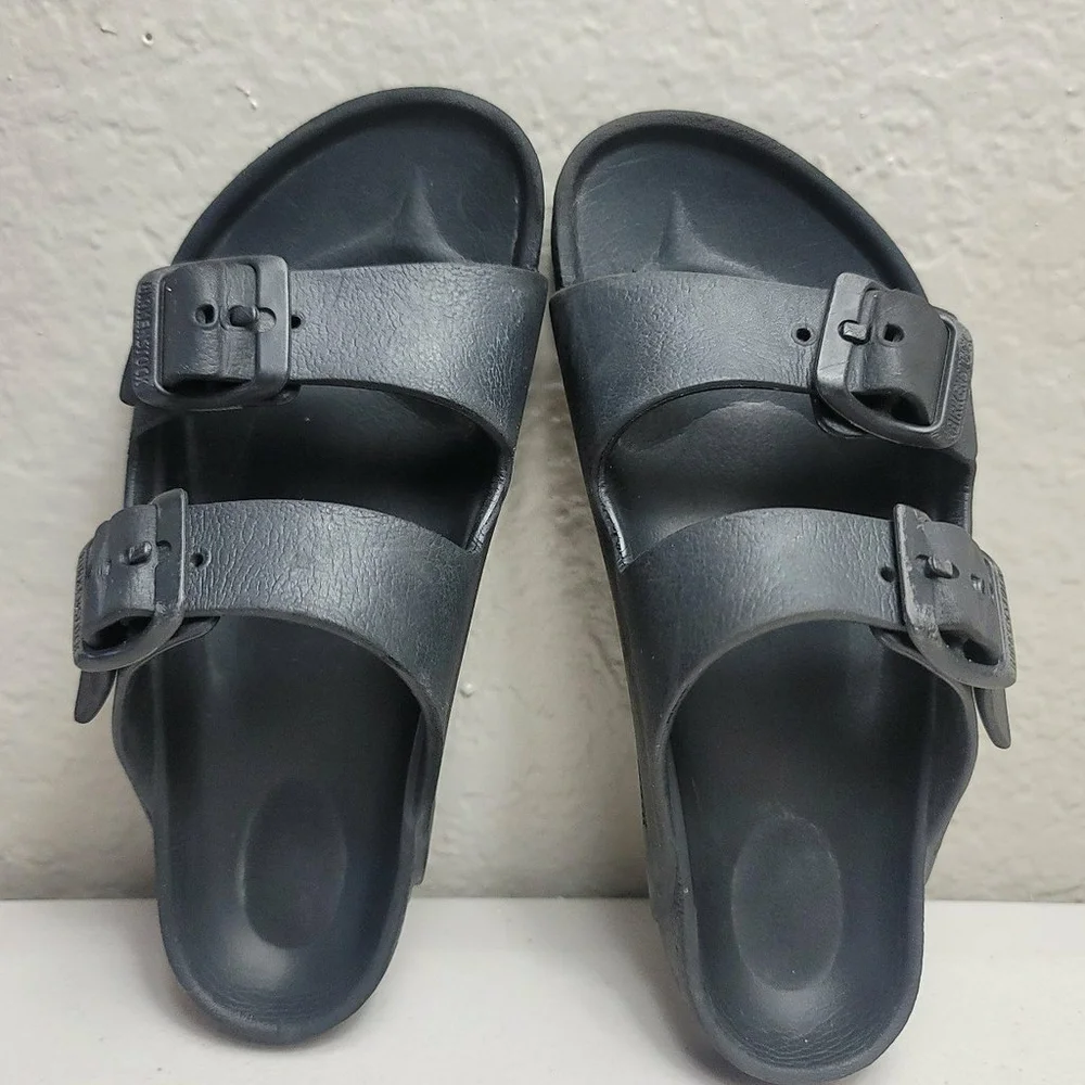 Birkenstock Sandals Kids Size 29 Arizona EVA Casual Slide Black Rubber
